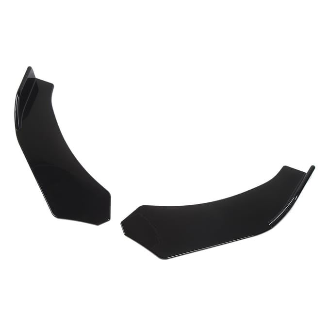 2 stuks Voorbumperlip Universeel Glanzend Zwart 57cm Links Rechts Bumperlip Splitters Winglets voor gray