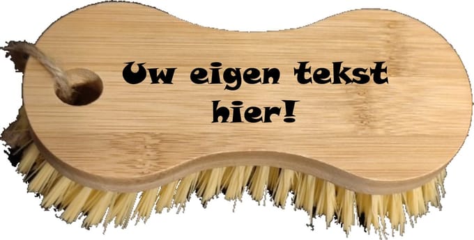 Bambo (schrob) borstel gepersonaliseerd met uw eigen tekst!