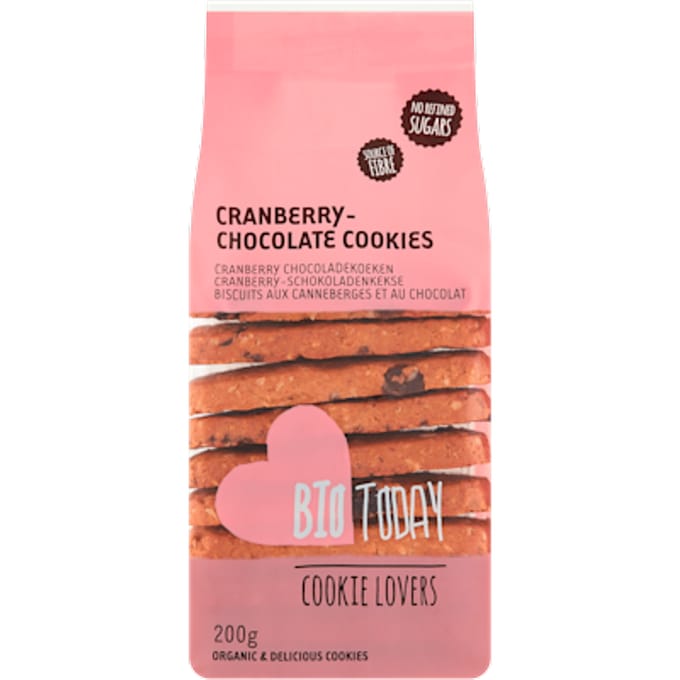 Cranberry chocoladekoeken biologisch