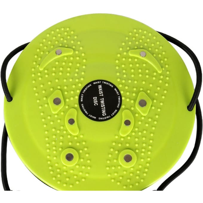 Taille Draaiende Schijf Magneet Voetmassage Afslankend Groot Gebied Granulaire Uitsteeksels Pedaal Taille groen