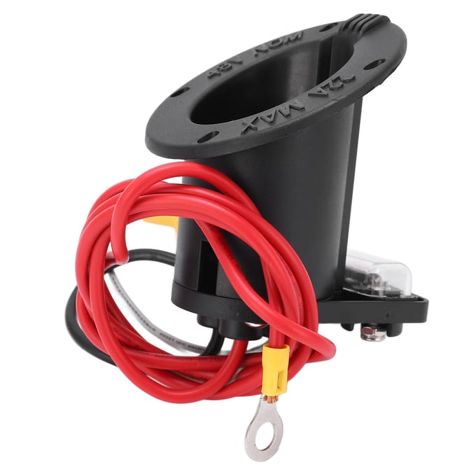 DC 48 Volt Powerdrive Lader Zekeringhouder Laadsocket 101802101 Vervanging voor Club Car DS black