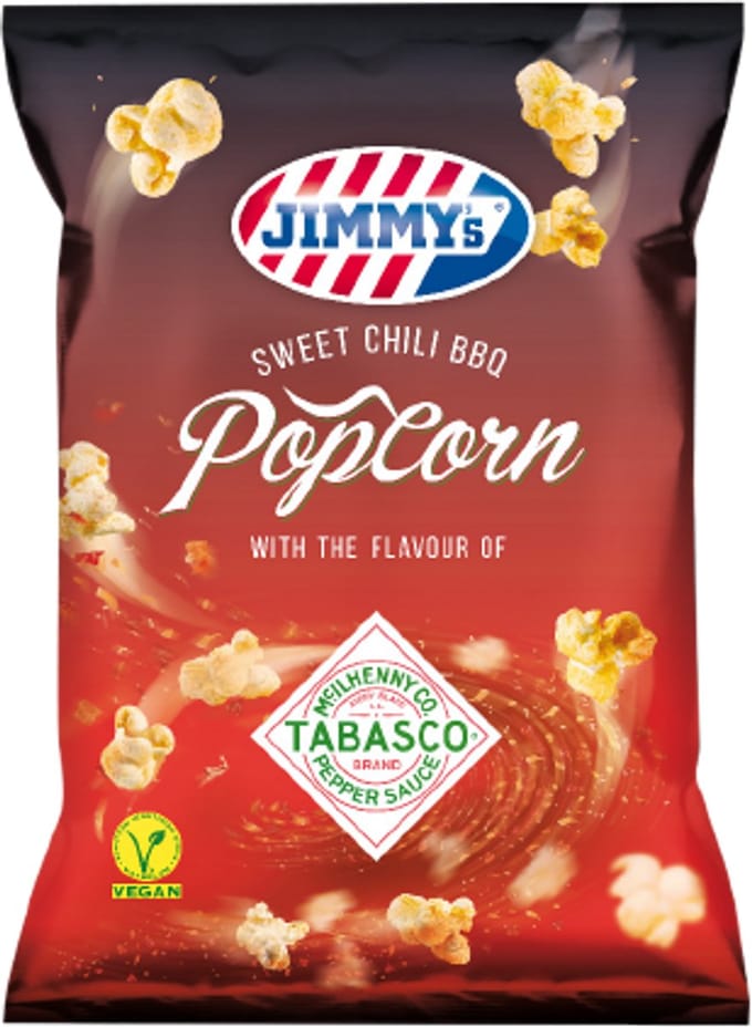 JIMMY's TABASCO Popcorn Sweet Chili BBQ 21x 24g Classic-Popped