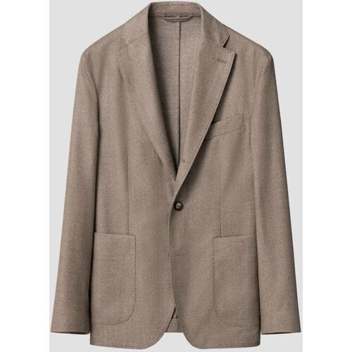 Eton Colbert Soft Vitale Barberis Canonico Wool Flanel Faux-Uni Beige / male