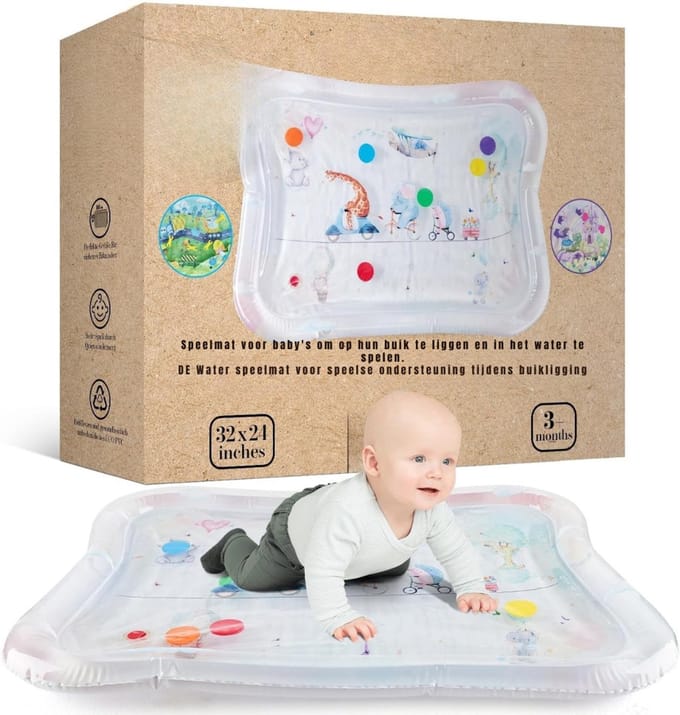 ZMR® Watermat - Speelmat Water - Waterspeelmat Baby - Wit - ‎80cm x 60cm x 6cm
