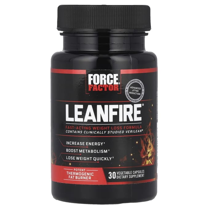 Force Factor, LeanFire®, 30 Plantaardige Capsules