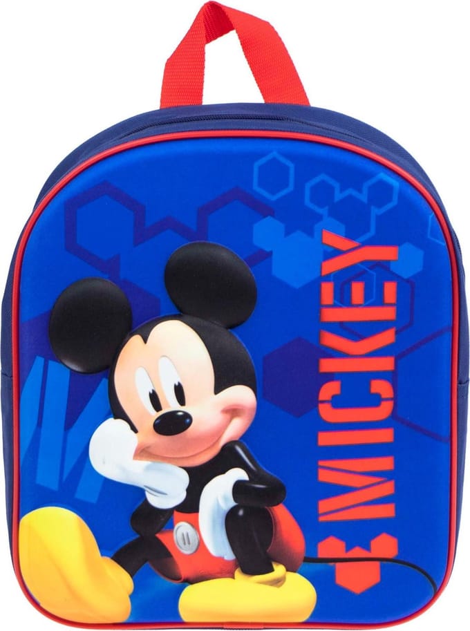 Mickey Rugzak 3D 30 cm Schooltas 30 x 25 x 10cm Blauw/Rood