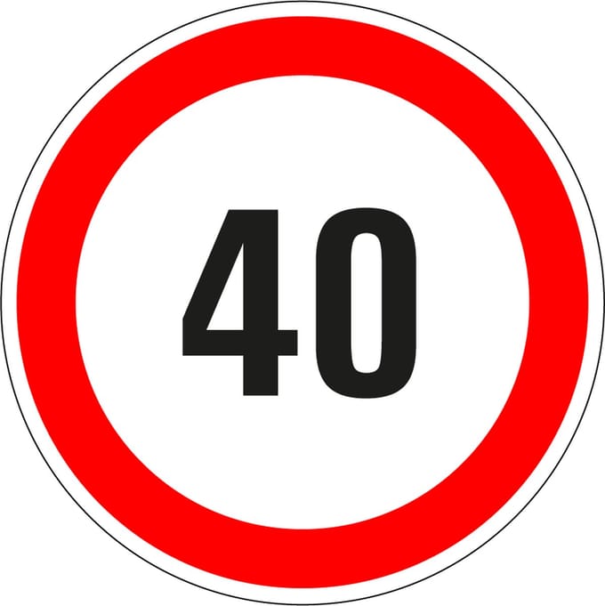 40 sticker - zelfklevende folie 150 mm