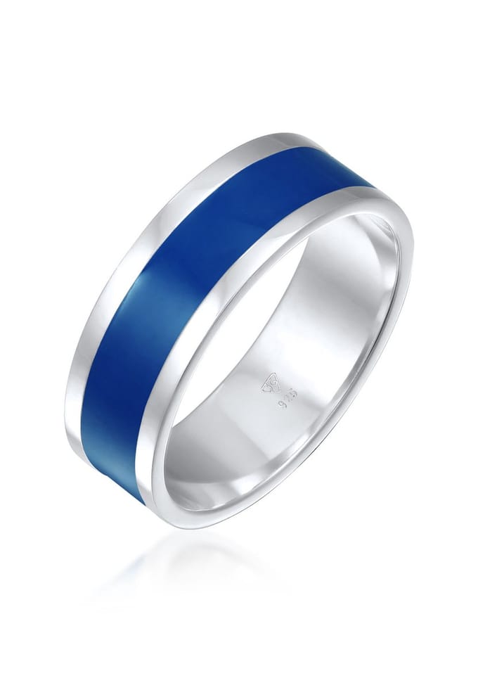 KUZZOI - Ring - Heren Band Basic Geo Email Casual in 925 Sterling Zilver - Heren