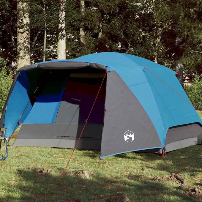 vidaXL - Tent - met - luifel - 4-persoons - waterdicht - blauw