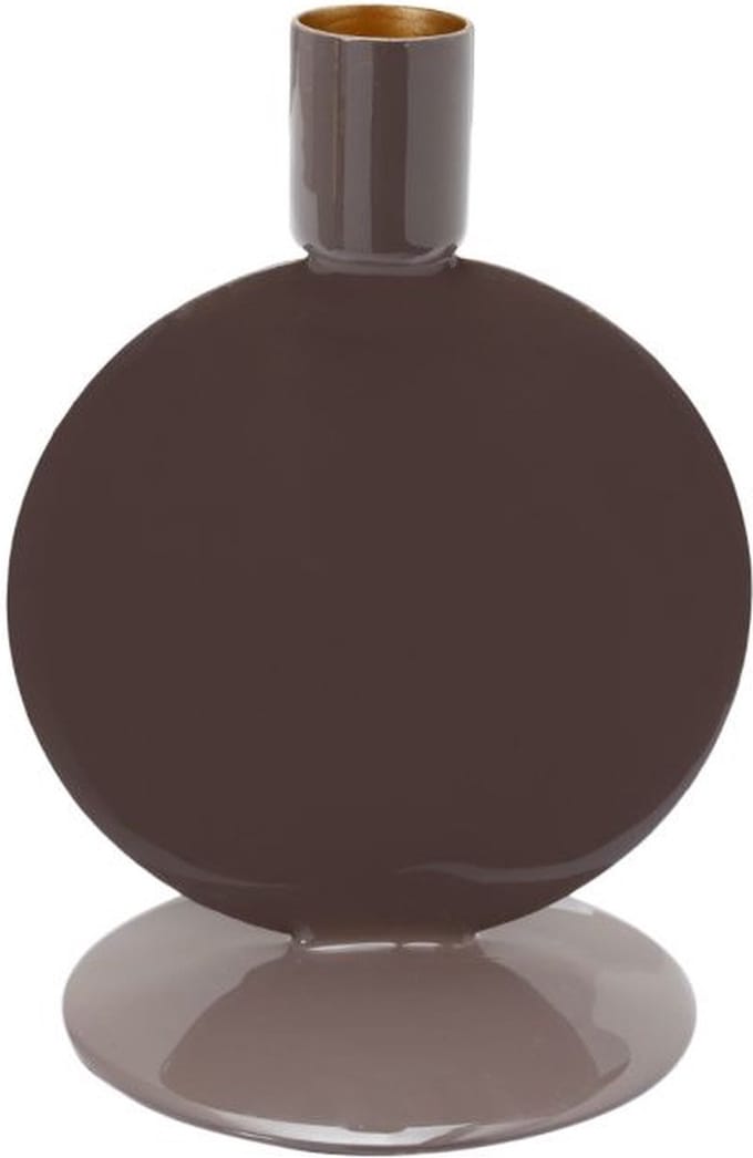 Kandelaar - Branded by - kandelaar ginny taupe - 14 cm hoog