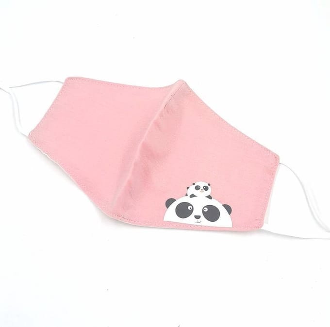 Mondkapje Kind - Mondmasker Kinderen - Wasbaar en Herbruikbaar - Licht-Roze