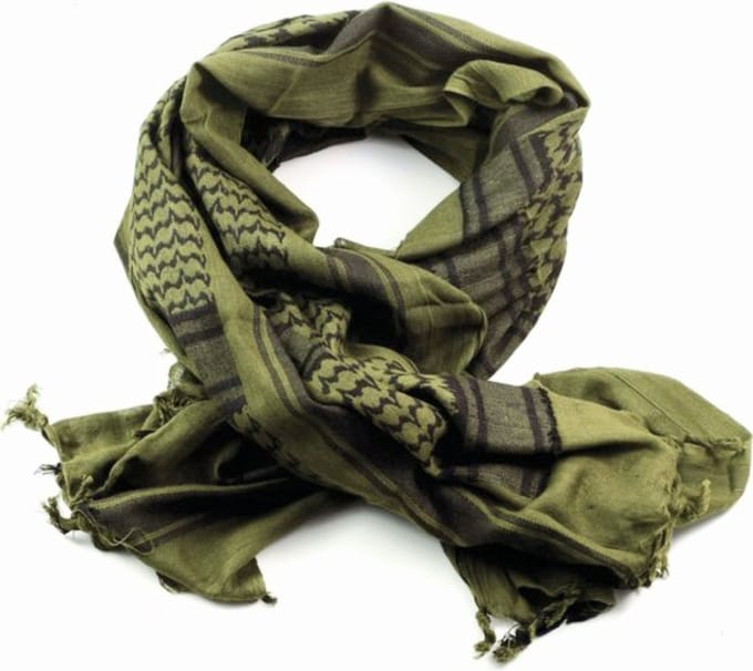 Achilles® Keffiyeh Olive Green - Arabische Shemagh - Arafat PLO sjaal - Woestijn Shemagh