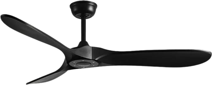 Bovista Plafondventilator - Met Verlichting - Plafond Ventilator - Met Lamp - Plafonniere Met Ventilator - Zwart - 152cm