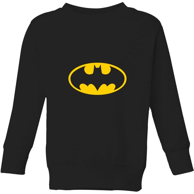 Justice League Batman Logo Kids' Sweatshirt - Black - 98/104 (3-4 jaar)