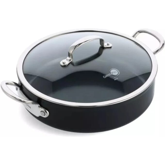 GreenPan Barcelona Pro hapjespan 30 cm - 5,5l- met deksel - PFAS-vrij