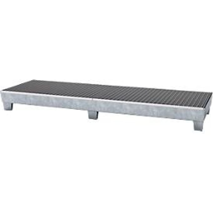 Lekbak WGL 24, voor 4 x 200 l vaten, gegalvaniseerd