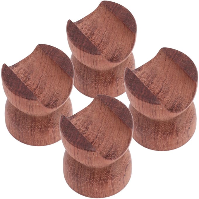 4 STUKS HiFi Luidsprekerkabel Draadbeugel Houten Schokbestendige Isolatie HiFi Luidsprekerkabel Stabilisator voor brown