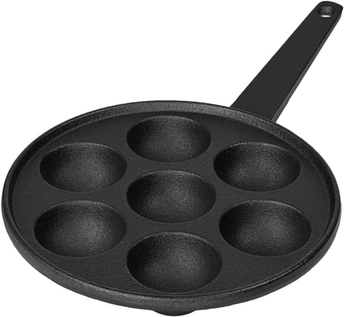 MMP® Poffertjespan - Poffertjespannen - Zwart = 20cm x 20cm x 3cm
