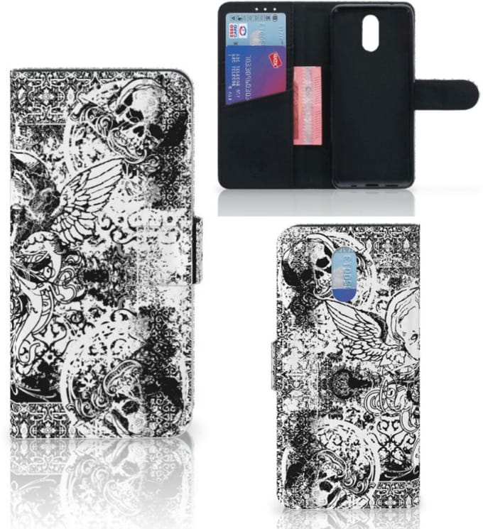Telefoonhoesje met Naam Nokia 2.3 Skulls Angel