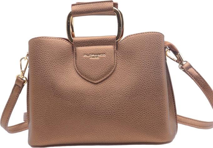 Flora&Co - Paris - Handtas/schoudertas - lange riem - bruin metalic