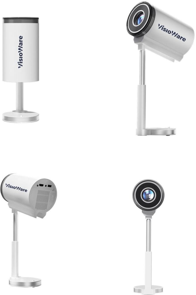 Visioware® Mini Beamer 720p HD – Draadloos WiFi & Bluetooth – Compact & Draagbaar – HDMI/USB + Afstandsbediening