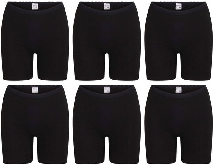 Beeren Dames 6-pack: Lange Pijp - Zwart - Softly - maat M