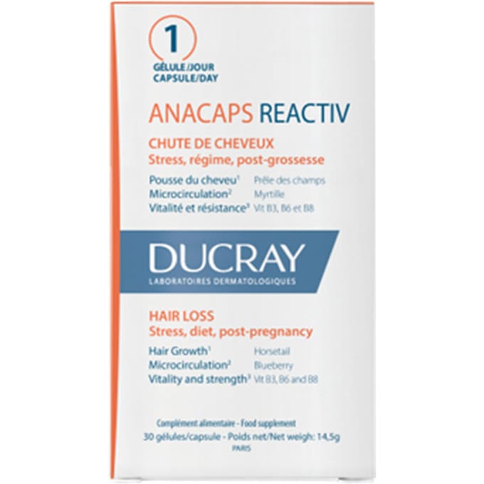 Anacaps Reactiv Reactieve Haargroei Voedingssupplement 30 Stuks