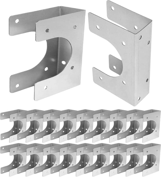 Profielverbinder 20 stuks - Verstevigingsplaat Nagelplaat - Frameconstructie Verstevigen - Weerbestendige Constructie - 12.7 cm Lengte - Metaal