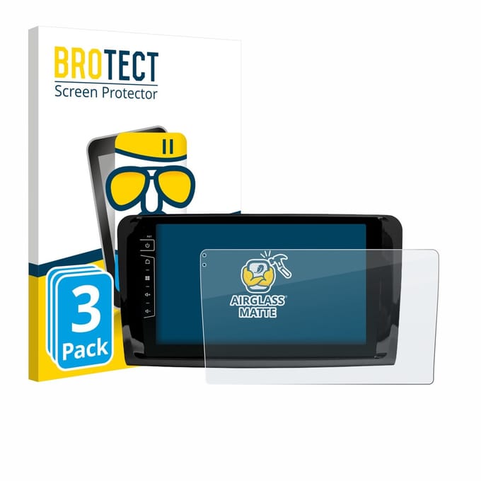 BROTECT - Screenprotector voor Dynavin D9-DF432 9" - Folie Beschermfolie Beschermglas matte 3 Stuks