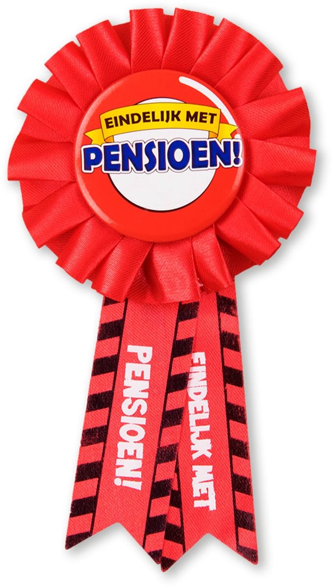 BTH - Rosette - Pensioen - Versiering - Feest Artikelen - Rozet - Feest - Versiering - Verkeersbord - Button