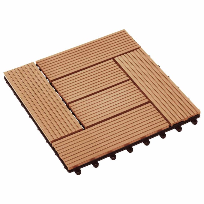 vidaXL - Terras - Tegel - 11 - st - Teakhout - 30 - x - 30 - cm - WPC