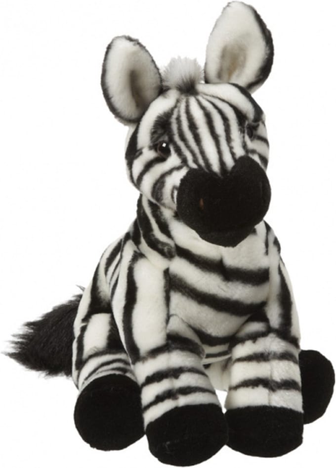 Nature Planet pluche zebra knuffel - 27 cm - Dieren speelgoed knuffels