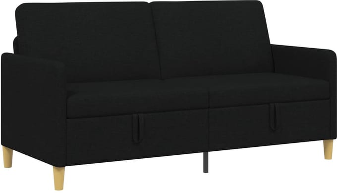 vidaXL - Sofa - met - Opbergruimte - Zwart - 172 - x - 78 - x - 87 - cm - Polyester