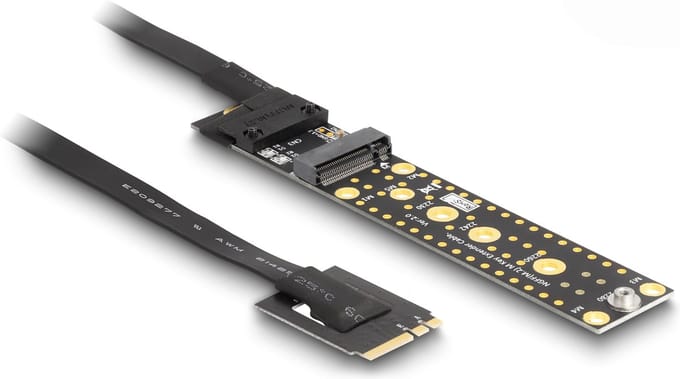 Delock Riser Card NVMe M.2 Key A+E male to Key M Slot with 20 cm cable