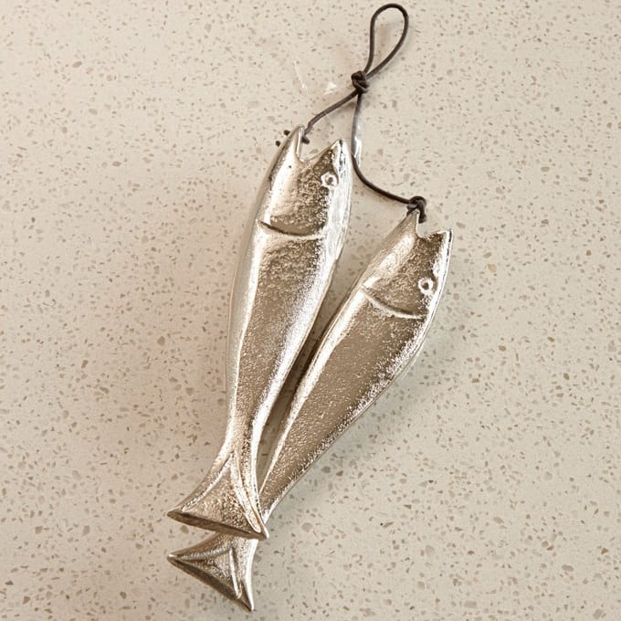 LOBERON Siervis set van 2 Sardine´s zilverkleurig
