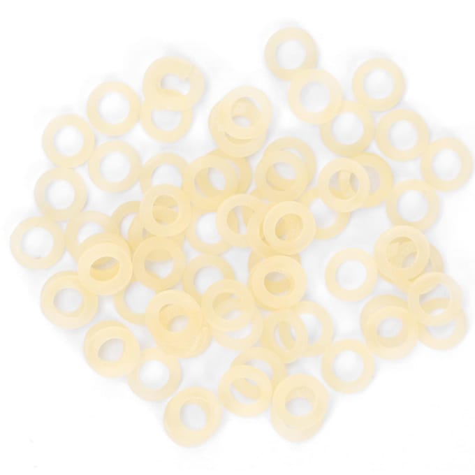 100 stuks Zak Orthodontische Elastiekjes Elastische Elastiekjes voor Beugel Accessoire 1/4 Inch 1/4 Inch white