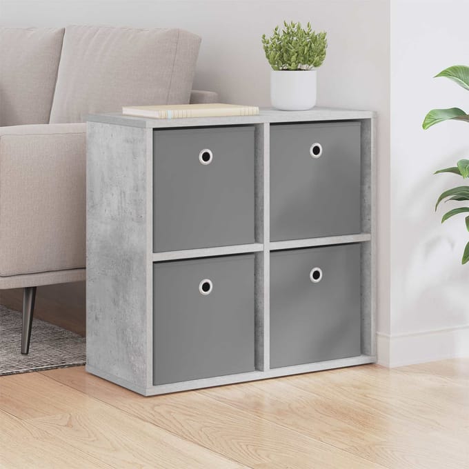 vidaXL - Dressoir - Beton - Grijs - 59,5 - x - 27 - x - 57 - cm