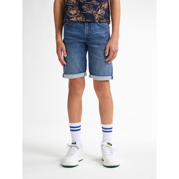 Petrol Industries - Jongens Jackson Stretch Denim Short Valencia - Blauw