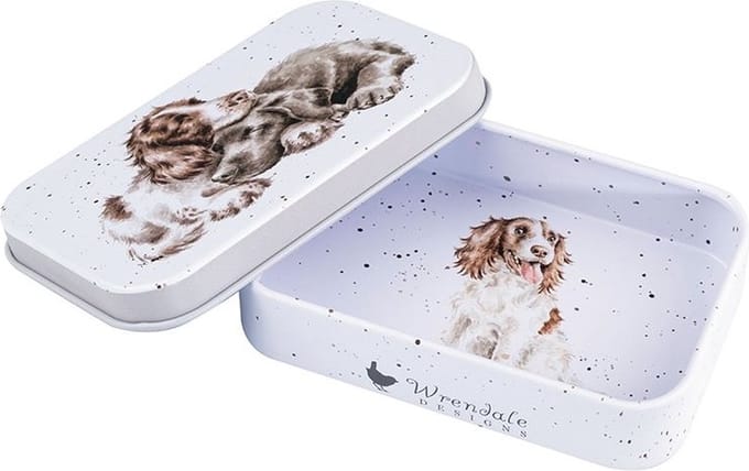 Wrendale Blikje - 'Growing Old Together' Spaniel and Labrador Mini Tin - Bewaarblikje Hond Wrendale Designs