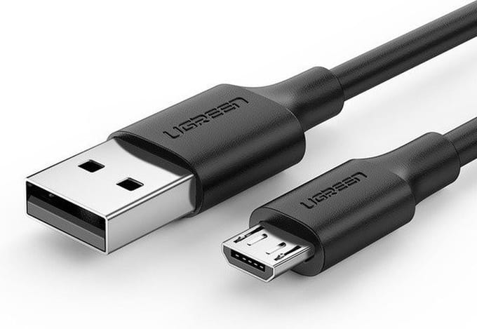 Kabel Usb Do Micro Usb Ugreen Us289 Qc 3.0 2.4A 0.25M (Czarny)