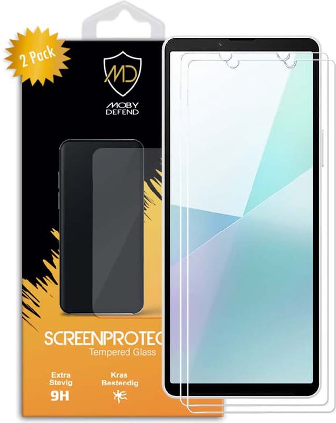 2-Pack MobyDefend Screenprotectors - Geschikt voor Sony Xperia 10 VI - Case-Friendly Screensaver - Gehard Glas