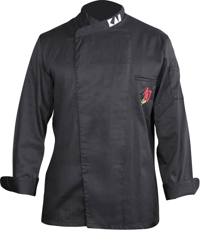Shun koksjack, keukenkoksjack, polyester/katoen, zwart, herenmaat L, 43070351