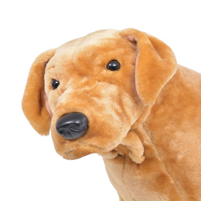 vidaXL Speelgoedhond labrador staand XXL pluche lichtbruin
