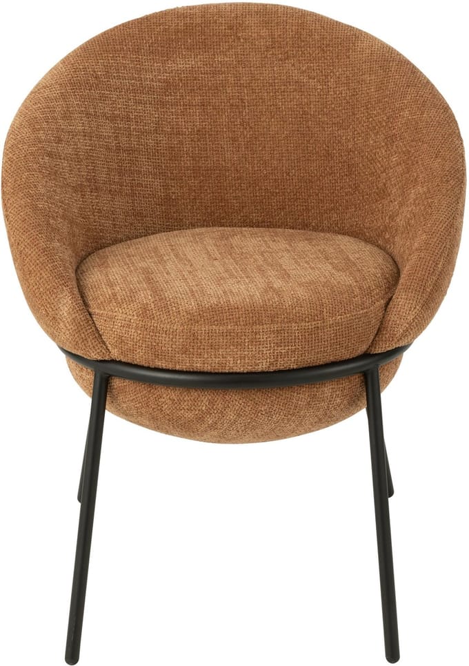 J-Line stoel Dining Chair - ijzer - terracotta/zwart