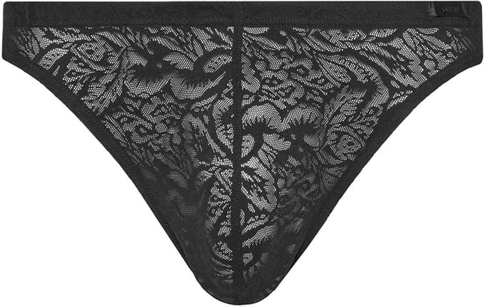 HOM - Free Cut Lace G-String - Navy - mannen - S