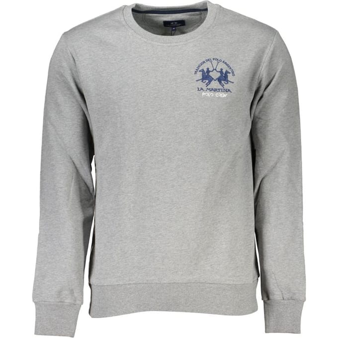 La Martina Grigio Katoenen Heren Sweater