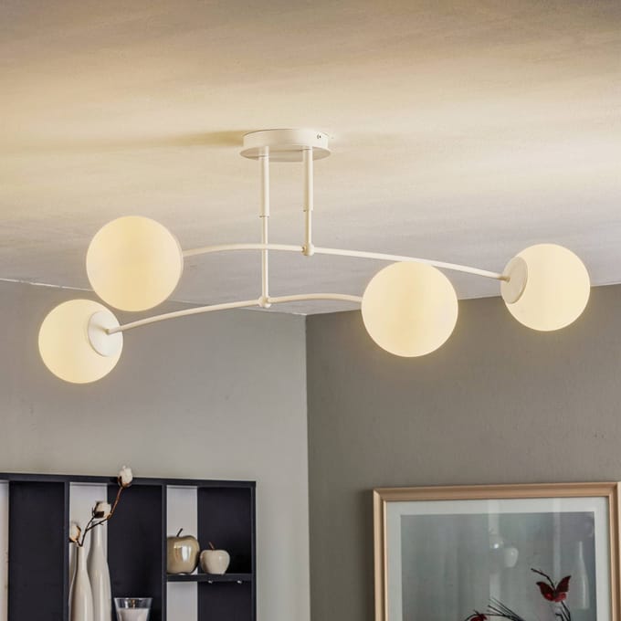 EMIBIG LIGHTING Plafondlamp Pregos 4, 4-lamps, wit