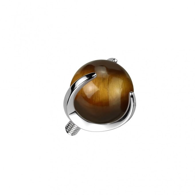 Dermal top tijgeroog steen 1.6mm - LMPiercings