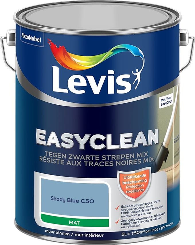 Levis - Easyclean Tegen Zwarte Strepen Mix - Shady Blue C50 - Mengverf - 5 L