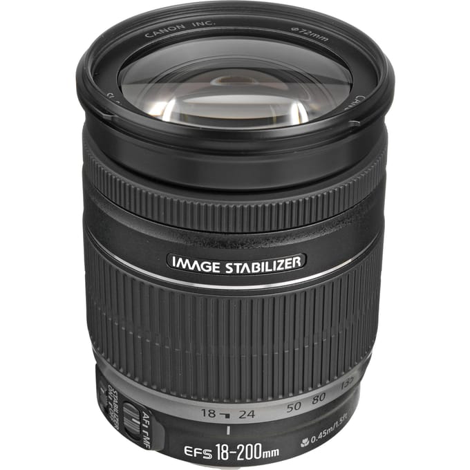 Canon EF-S 18-200mm f3.5/5.6 IS Zoomlens zwart
